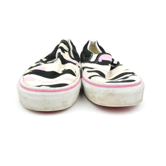 Vans Pink Black White Print Canvas Slip-On Shoes Women's 9.5/Men's 8 - Picture 2 of 15